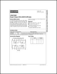 CD4070BCM datasheet:  Quad 2-Input Exclusive-OR Gate CD4070BCM