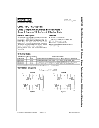 CD4081BCN datasheet:  Quad 2-Input OR/AND Buffered B Series Gate CD4081BCN