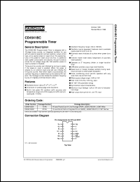 CD4541BCMX datasheet:  Programmable Timer CD4541BCMX