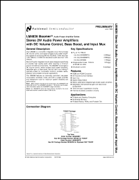 LM4836MT datasheet: Stereo 2W Audio Power Amplifiers with DC Volume Control and Selectable Gain LM4836MT