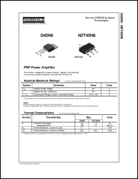 D45H8 datasheet:  PNP Power Amplifier D45H8