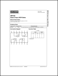 DM7402CW datasheet:  Quad 2-Input NOR Gate DM7402CW