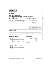 DM7406MX datasheet:  Hex Inverting Buffer/Driver with High-Voltage Open- Collector Outputs DM7406MX