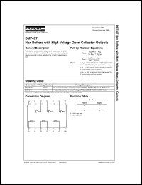 DM7407CW datasheet:  Hex Buffer/Driver with High-Voltage Open-Collector Outputs DM7407CW