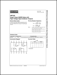 DM7426N datasheet:  Quad 2-Input NAND Buffer with High-Voltage Open-Collector Outputs DM7426N