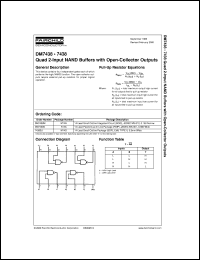 DM7438MX datasheet:  Quad 2-Input NAND Buffer with Open-Collector Outputs DM7438MX