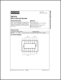 DM7442AN datasheet:  BCD to Decimal Decoder DM7442AN