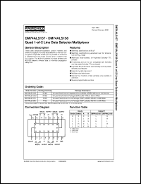 DM74ALS157MX datasheet:  Quad 1 of 2 Line Data Selector/Multiplexers DM74ALS157MX