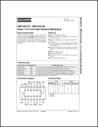 DM74AS157M datasheet:  Quad 2-Line to 1-Line Data Selector/Multiplexer DM74AS157M