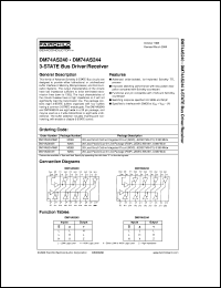 DM74AS240N datasheet:  Octal 3-STATE Inverting Buffer/Line Drivers/Line Receiver DM74AS240N