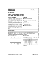 DM74AS286M datasheet:  9-Bit Parity Generator/Checker With Bus-Driver Parity I/O Port DM74AS286M