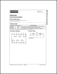 DM74LS04MX datasheet:  Hex Inverting Gates DM74LS04MX