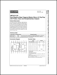 DM74LS112AMX datasheet:  Dual Negative-Edge-Triggered Master-Slave J-K Flip-Flop DM74LS112AMX