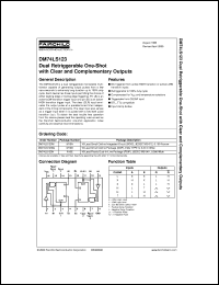 DM74LS123M datasheet:  Dual Retriggerable One-Shot With Clear and Complementary Outputs DM74LS123M