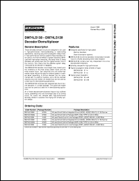 DM74LS139M datasheet:  Dual 2-to-4 Line Decoder/Demultiplexer DM74LS139M