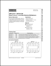 DM74LS157SJ datasheet:  Quad 2-to-1 Line Data Selector/Multiplexer DM74LS157SJ