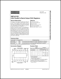 DM74LS165MX datasheet:  8-Bit Parallel In/Serial Out Shift Register DM74LS165MX