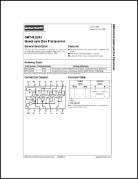 DM74LS243M datasheet:  Quadruple Bus Transceiver DM74LS243M