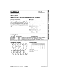 DM74LS244N datasheet:  Octal 3-STATE Buffer/Line Driver/Line Receiver DM74LS244N