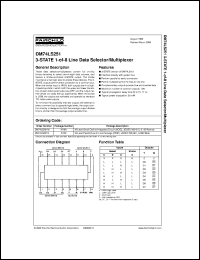 DM74LS251M datasheet:  3-STATE 1-of-8 Line Data Selector/Multiplexer DM74LS251M