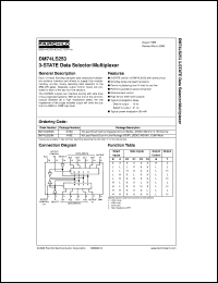 DM74LS253N datasheet:  Dual 3-STATE 1-of-4 Line Data Selector/Multiplexer DM74LS253N