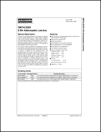 DM74LS259N datasheet:  8-Bit Serial In to Parallel Out Addressable Latches DM74LS259N