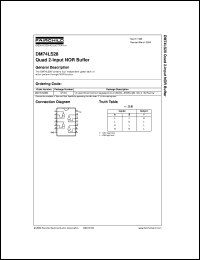 DM74LS28MX datasheet:  Quad 2-Input NOR Buffer DM74LS28MX