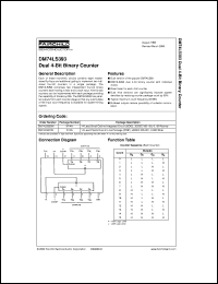 DM74LS393M datasheet:  Dual 4-Bit Binary Counter DM74LS393M