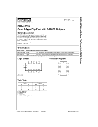 DM74LS574WM datasheet:  Octal D Flip-Flop with 3-STATE Outputs DM74LS574WM