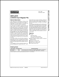 DM74LS670M datasheet:  3-STATE 4-by-4 Register File DM74LS670M