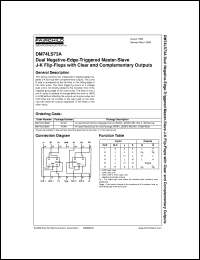 DM74LS73AM datasheet:  Dual Negative-Edge-Triggered Master-Slave J-K Flip-Flops with Clear and Complementary Outputs DM74LS73AM