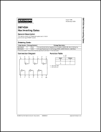 DM74S04MX datasheet:  Hex Inverter DM74S04MX