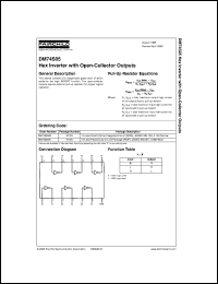 DM74S05M datasheet:  Hex Inverter with Open-Collector Outputs DM74S05M
