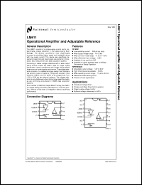 LM611AMJ/883 datasheet: Operational Amplifier and Adjustable Reference LM611AMJ/883