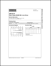 DM74S140N datasheet:  Dual 4-Input NAND 50 Ohm Line Driver DM74S140N