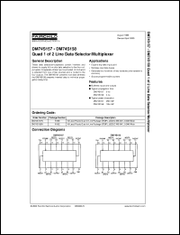 DM74S158N datasheet:  Quad 2-to-1 Line Data Selector/Multiplexer (Inverting) DM74S158N