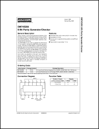 DM74S280M datasheet:  9-Bit Parity Generator/Checker DM74S280M