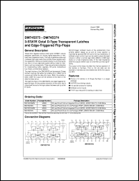 DM74S373N datasheet:  3-STATE Octal D-Type Transparent Latches and Edge-Triggered Flip-Flops DM74S373N