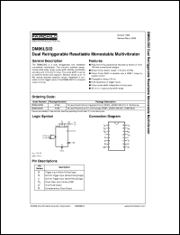 DM96LS02M datasheet:  Dual Retriggerable Resettable Monostable Multivibrator (One-Shot) DM96LS02M