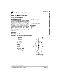 LM6125MD8 datasheet: High Speed Buffer LM6125MD8