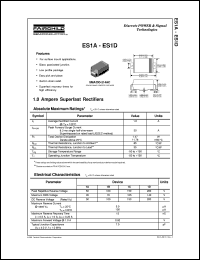 ES1A datasheet:  1.0 Ampere Superfast Rectifiers ES1A