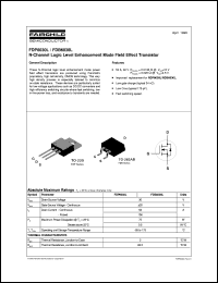 FDB6030L datasheet:  N-Channel Logic Level Enhancement Mode Field Effect Transistor FDB6030L