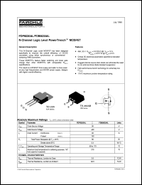 FDB6035AL datasheet:  N-Channel Logic Level PowerTrench® MOSFET FDB6035AL