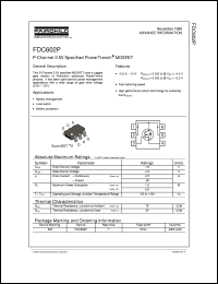 FDC602P datasheet:  P-Channel 2.5V Specified PowerTrench ® MOSFET [Advanced] FDC602P