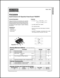 FDC6305N datasheet:  Dual N-Channel 2.5V Specified PowerTrench® MOSFET FDC6305N