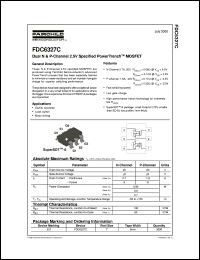 FDC6327C datasheet:  Dual N & P-Channel 2.5V Specified PowerTrench™ MOSFET FDC6327C