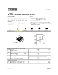 FDC638P datasheet:  Single P-Channel 2.5V Specified PowerTrench™ MOSFET FDC638P