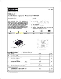 FDC6561AN datasheet:  Dual N-Channel Logic Level PowerTrench® MOSFET FDC6561AN