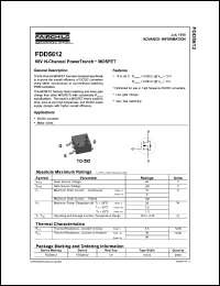 FDD5612 datasheet:  60V N-Channel PowerTrench® MOSFET [Advanced] FDD5612