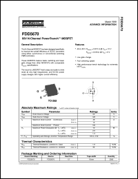 FDD5670 datasheet:  60V N-Channel PowerTrench® MOSFET [Advanced] FDD5670